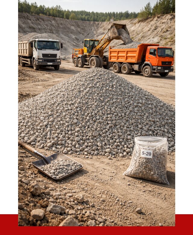 Доломитовый щебень фр. 5-20 в Благовещенске от 4266 р. | ПРОНЕРУДБгн