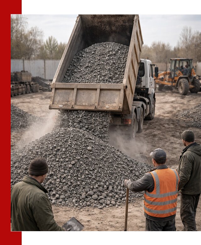 Доставка шлакового щебня в удобные сроки по выгодной цене в Благовещенске