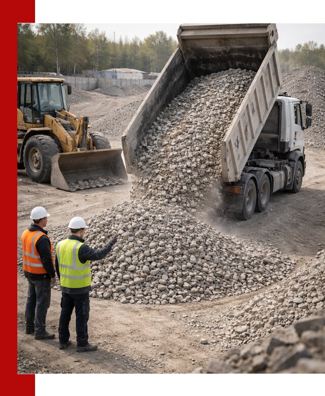 Вторичный щебень фракция 40–70 доставка в Благовещенске