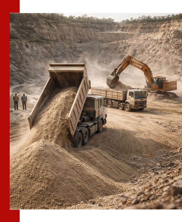 Карьерный песок навалом с доставкой в Благовещенске