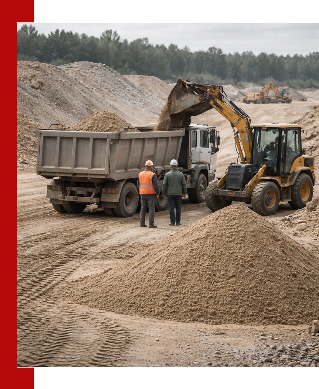 Карьерный среднезернистый песок с доставкой в Благовещенске