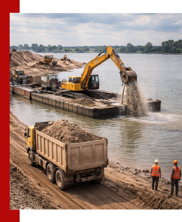 Намывной песок с доставкой в Благовещенске оптом и в розницу