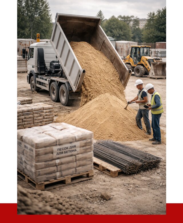 Песок для бетона в Благовещенске от 2539 р. с доставкой, ПРОНЕРУДБгн