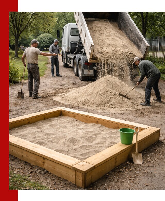 Песок для песочницы с доставкой в Благовещенске недорого и чистый