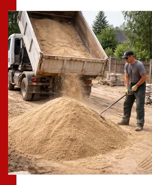 Доставка сухого песка самосвалами в Благовещенске