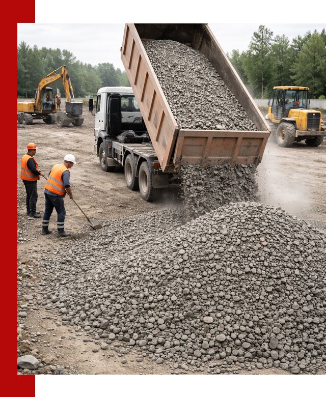 Доставка гравия фракции 40-70 в Благовещенске оптом и в розницу