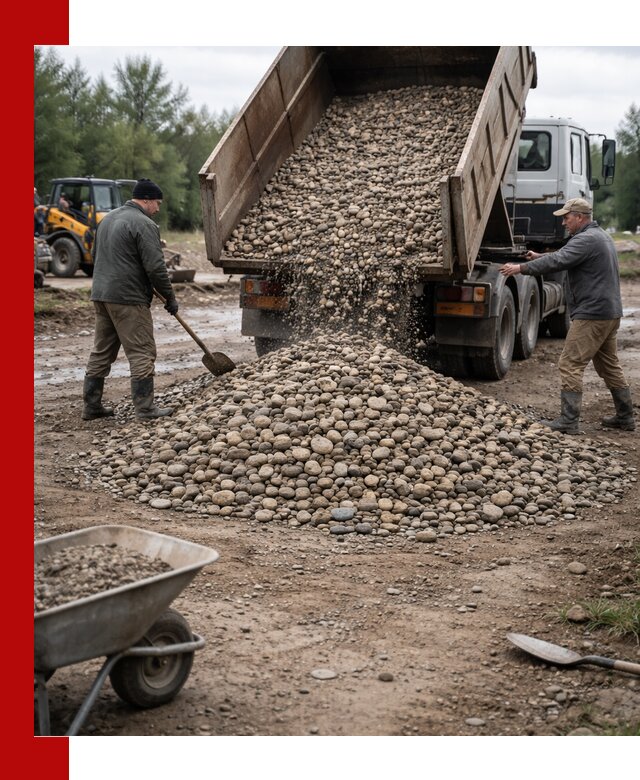 Доставка гальки речной оптом и в розницу в Благовещенске