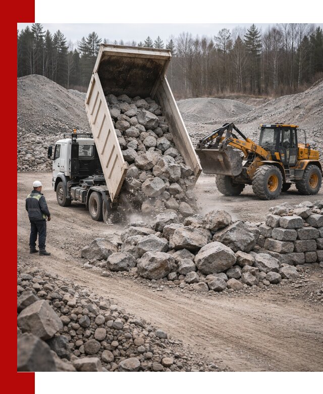 Доставка и продажа бутового гранитного камня в Благовещенске