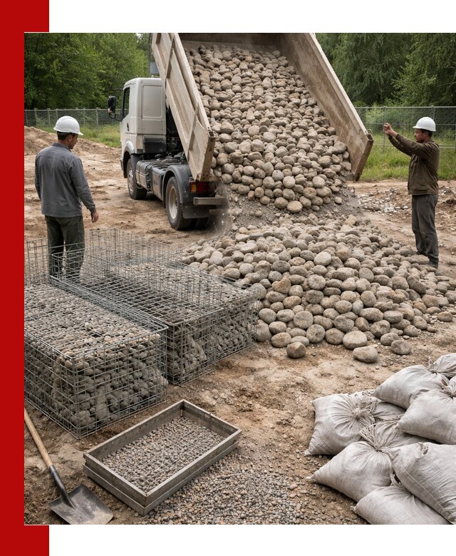 Камень для габионов фракция 70–151 в Благовещенске