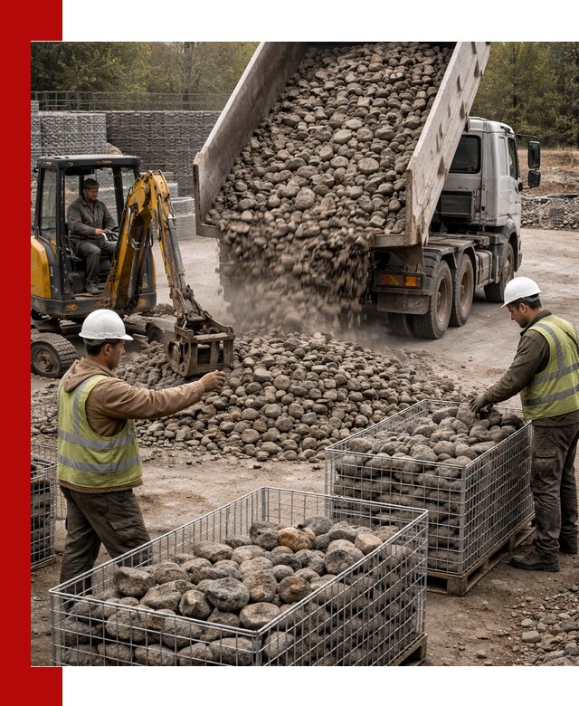 Камень для габионов фракция 100–201 в Благовещенске