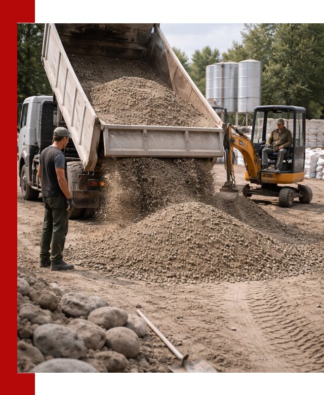 Доставка ПГС С3 в Благовещенске самосвалами и миксерами