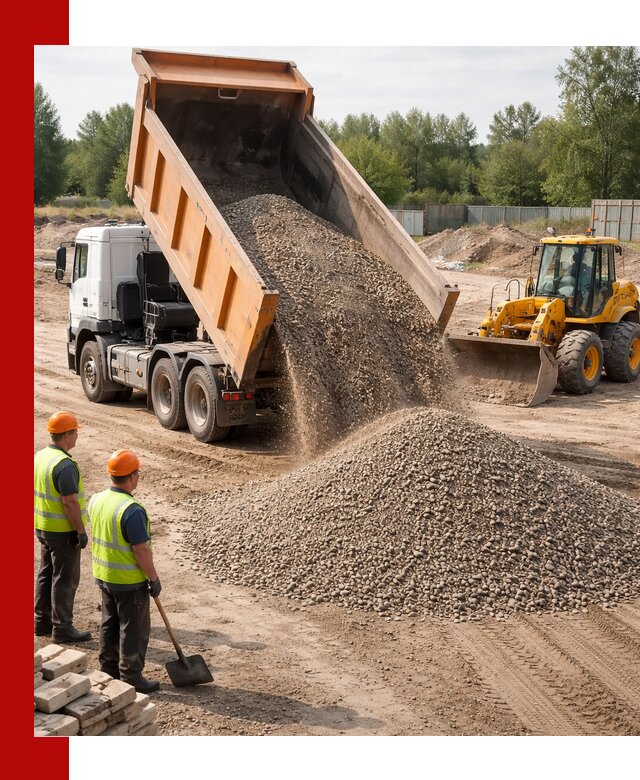 Доставка щебёночно-песчаной смеси ЩПС С7 в Благовещенске