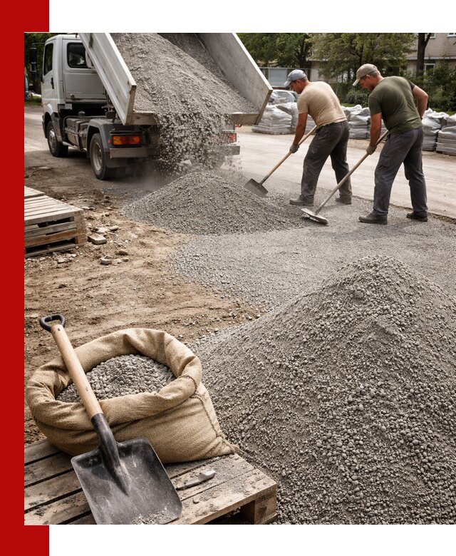 Отсев для тротуарной плитки в Благовещенске — доставка и укладка