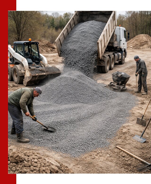 Отсев для подсыпки в Благовещенске — доставка и подсыпка на участок