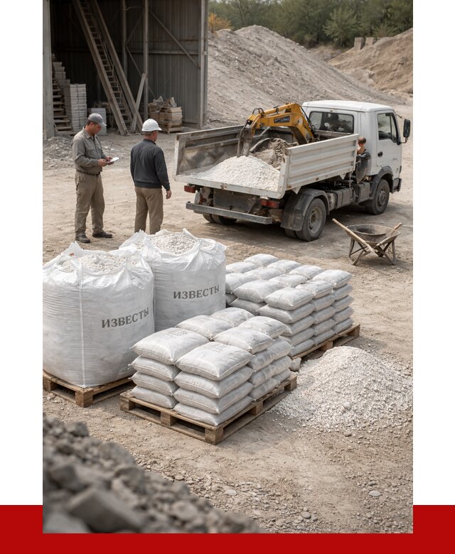 Известь строительная в Благовещенске с доставкой от 4266 р. | ПРОНЕРУДБгн