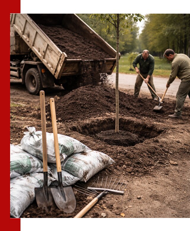 Грунт для посадки деревьев в Благовещенске — доставка и подготовка почвы