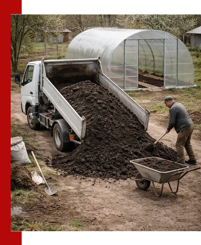 Чернозем для теплицы с доставкой в Благовещенске