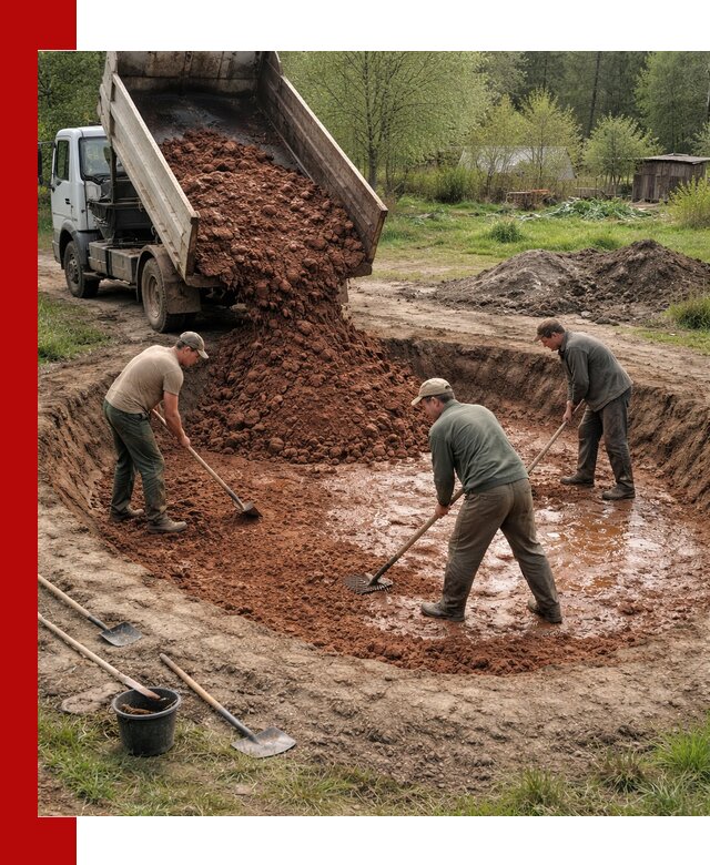 Купить качественную глину для пруда в Благовещенске