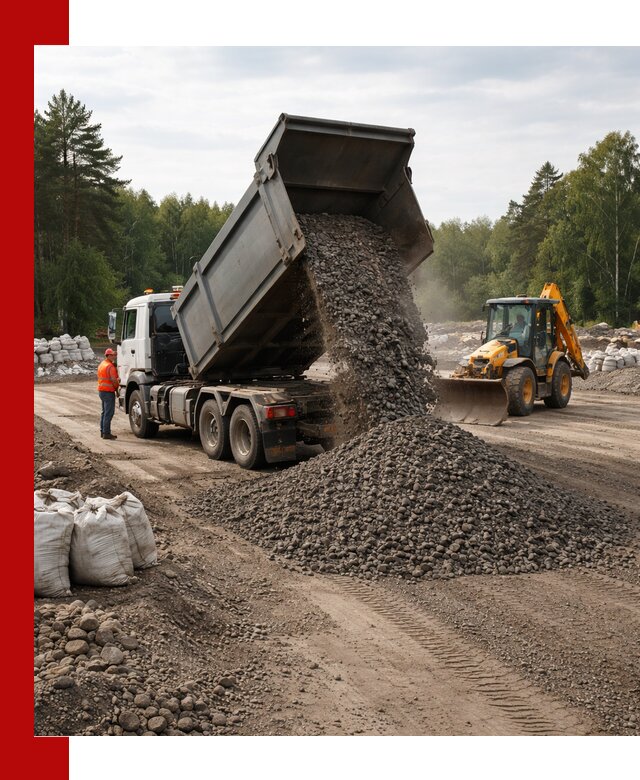 Доставка дробленого асфальта в Благовещенске для дорожных работ