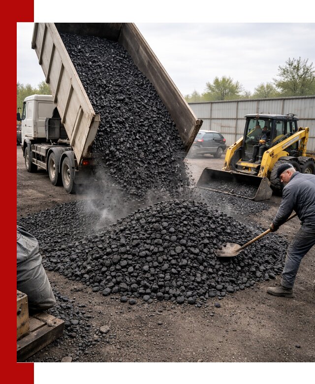 Доставка угля орех в Благовещенске оптом и в розницу