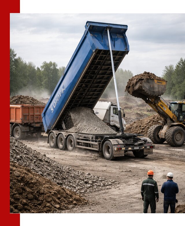 Аренда тонар 40 тонн в Благовещенске с доставкой материалов