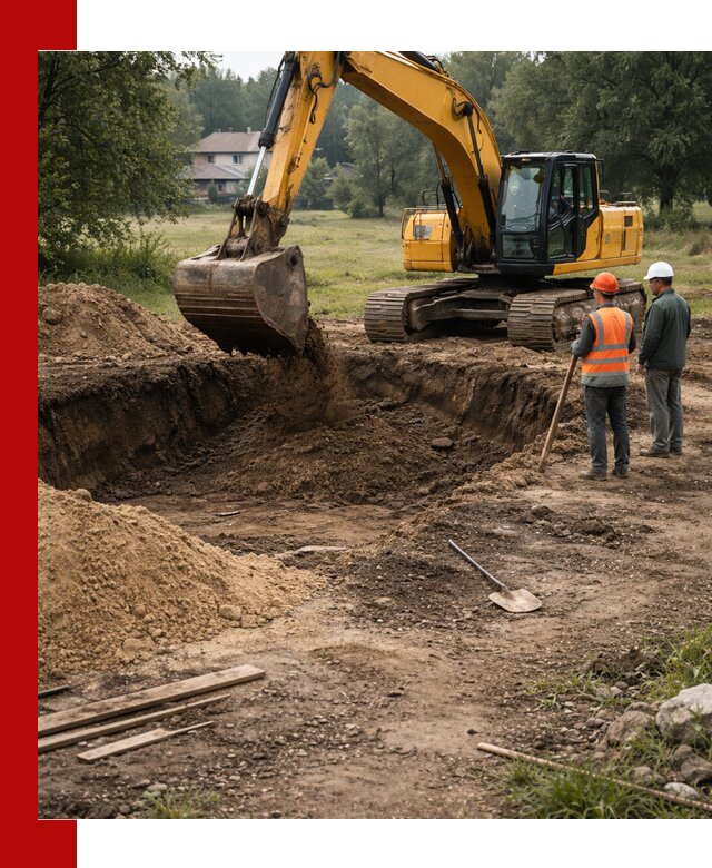 Рытье котлована под фундамент в Благовещенске (быстро и недорого)