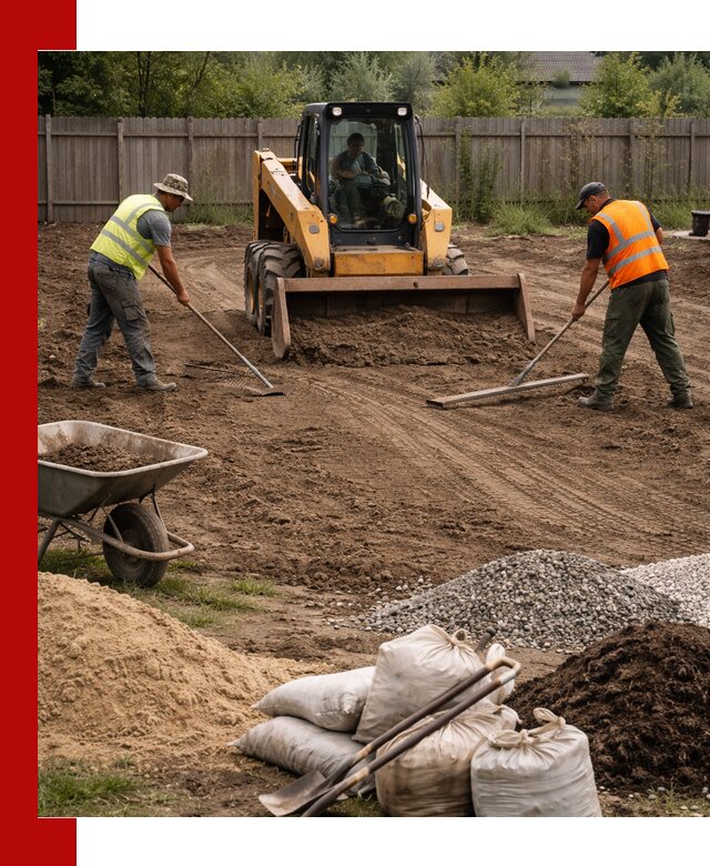 Выравнивание участка под строительство и благоустройство в Благовещенске